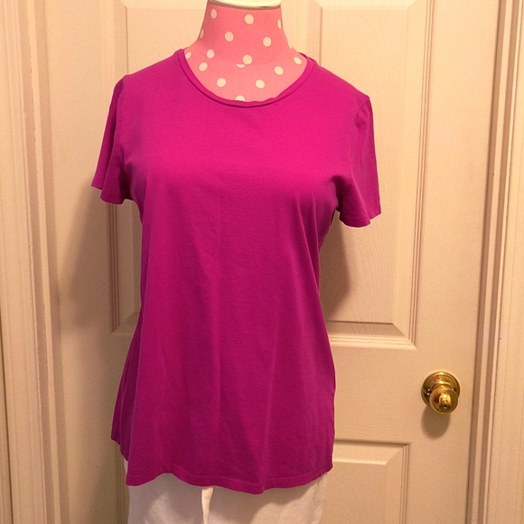 Banana Republic Crew Tee M Bright Pink - Picture 1 of 10